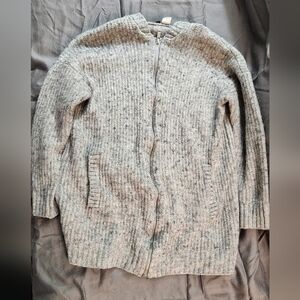 Divided Light Gray Women's Knit Zip Up‎ Sweater